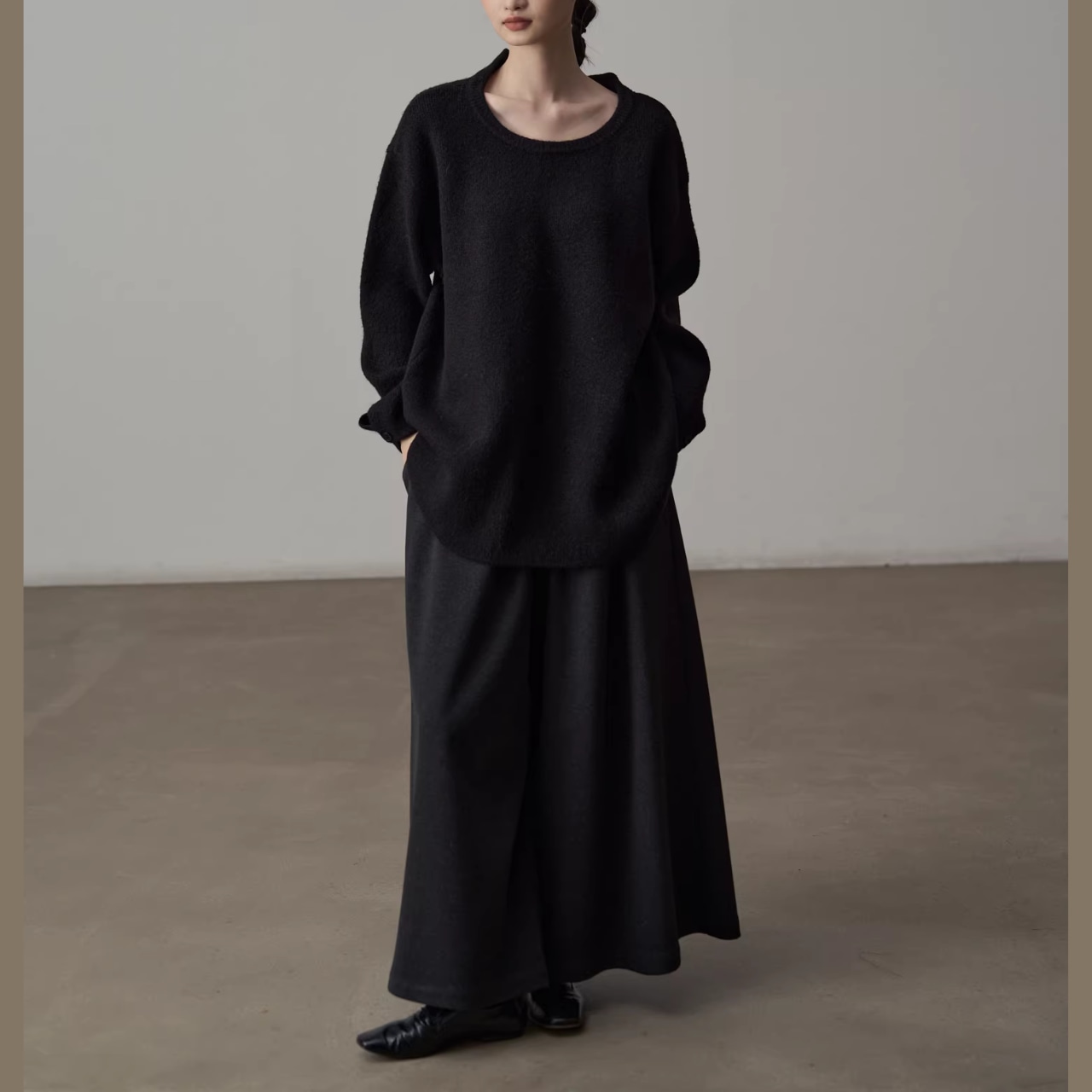 ストレート マキシ丈 ワイドパンツ 00032・画像14