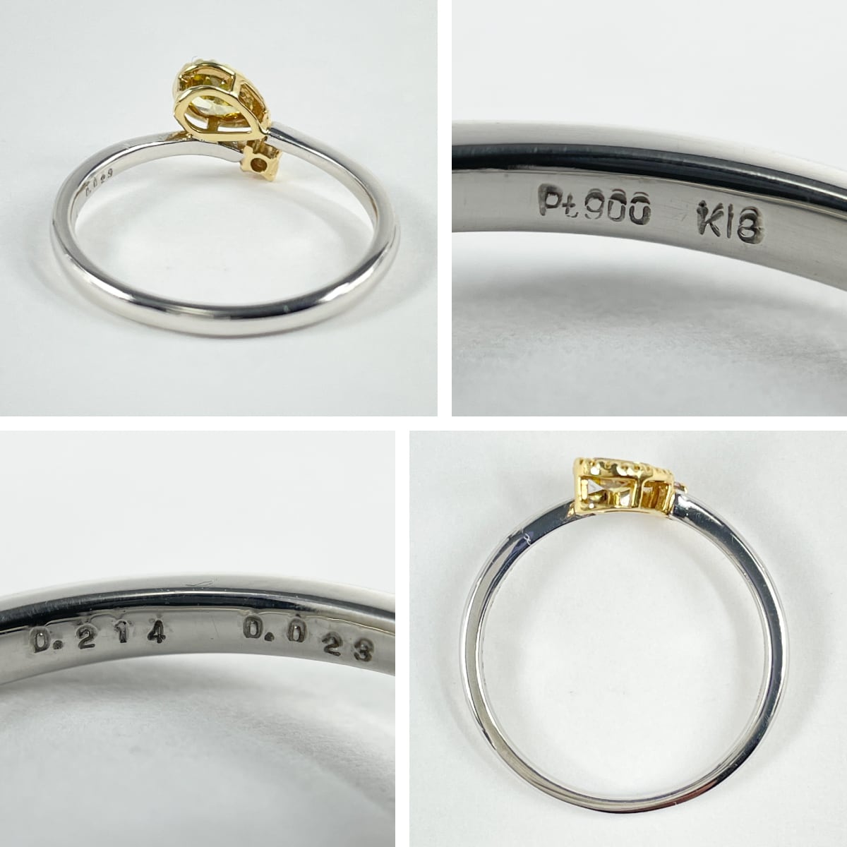 アクセサリー ✨新品未使用✨Pt900/K18WG【0.16ct】1粒ダイヤモンド 