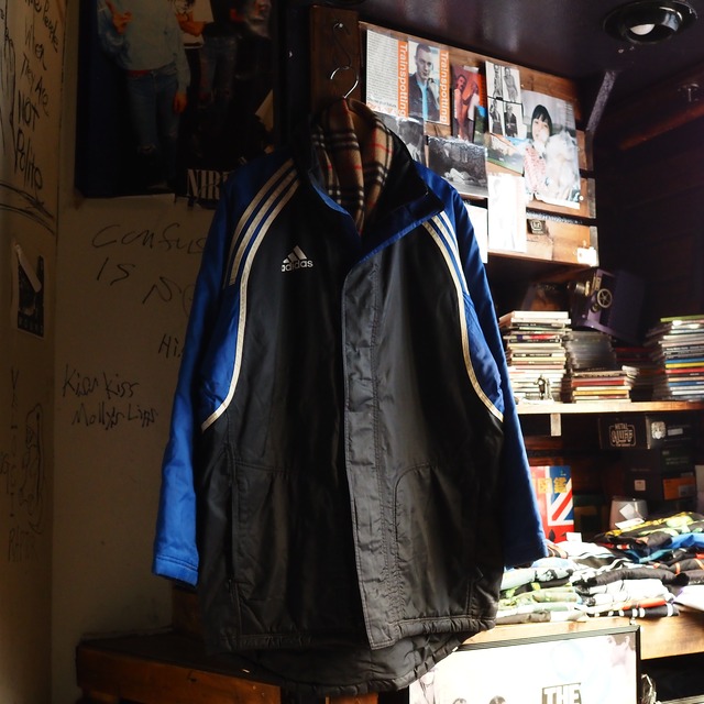UK Rock! 1990's Vintage Adidas Football Coat ビンテージ アディダス フットボール コート ジャケット  Oasis, Fontaines DC, Jamiroquai | LITHIUM × Clover Over Dover