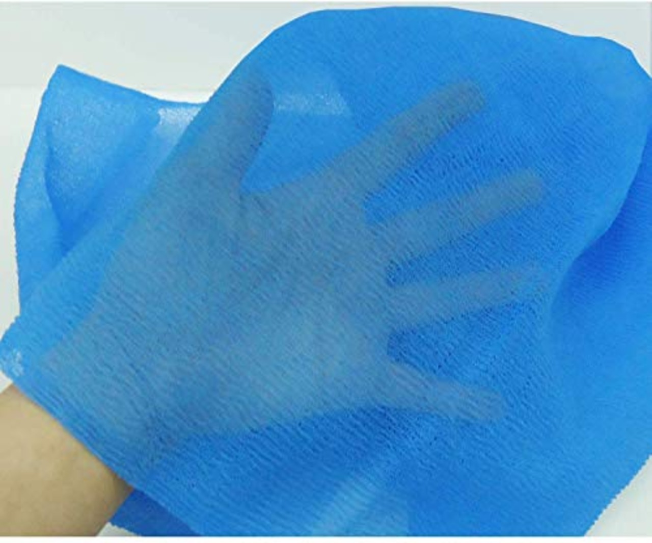 オーエ ボディタオル ブルー 約幅28×長さ110cm クア2 ナイロンタオル かため 日本製