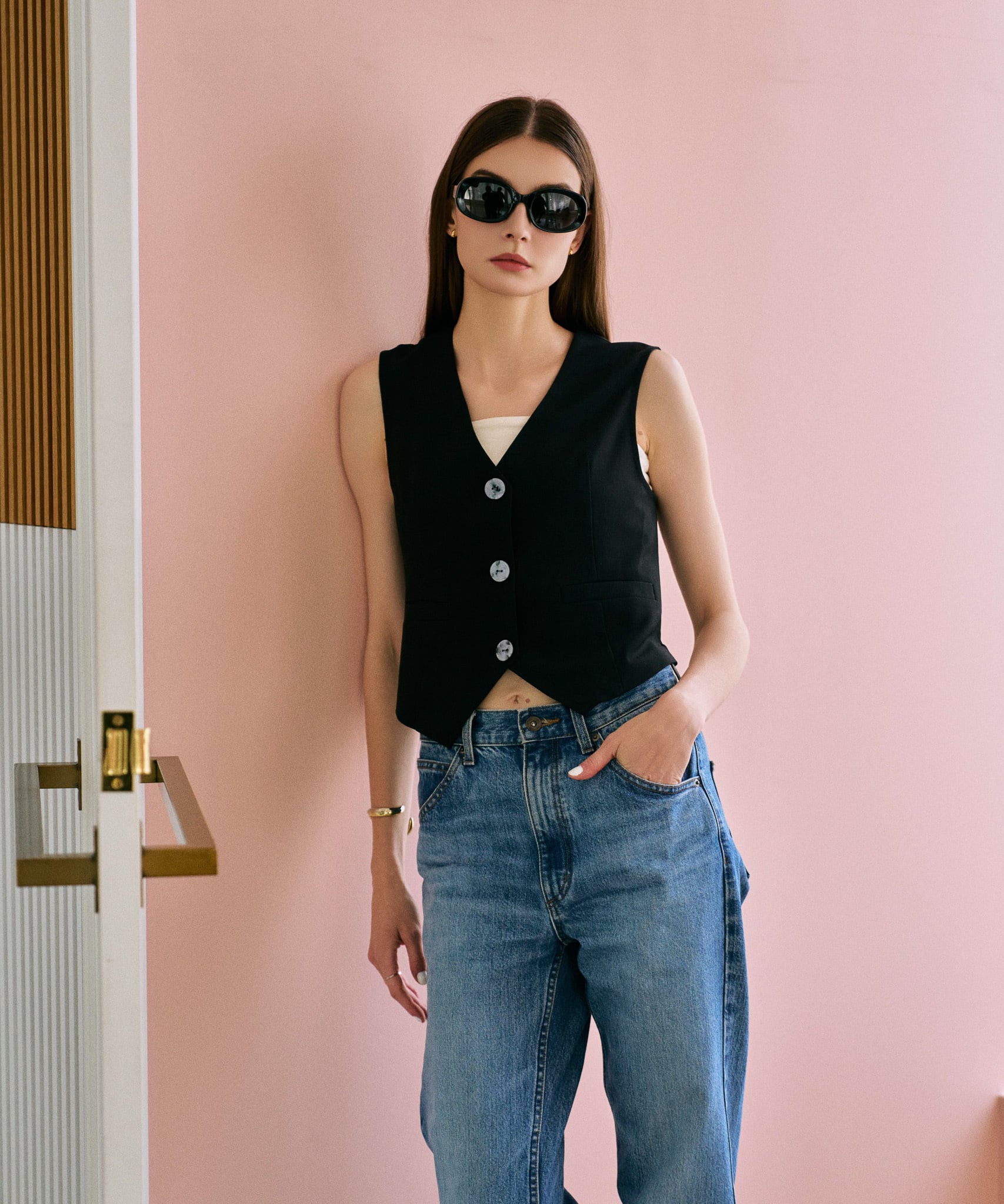 LINEN LIKE VEST (リネンライクベスト)【5523007】