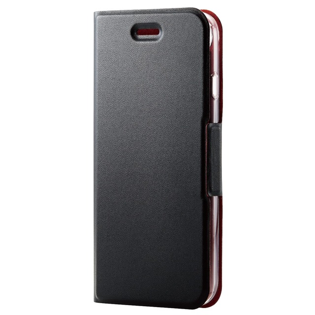 エレコム iPhone SE (第2世代/第3世代) / 8 / 7 用 ケース 手帳型 レザー 薄型 UltraSlim ブラック PM-A22SPLFUBK