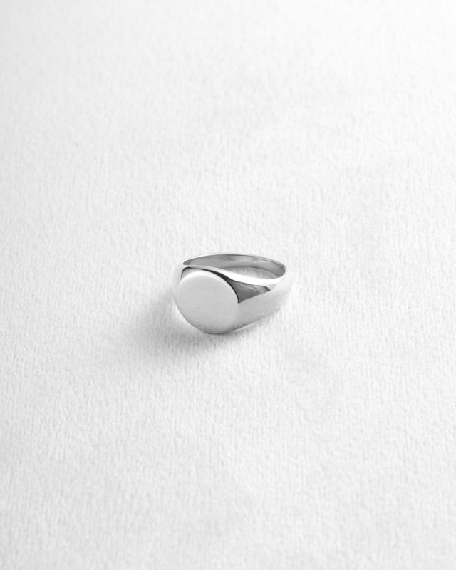Round signet ring/silver