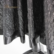 【美品 社交ダンス衣装】ブラック系 黒 スカート レッスン パーティー leirena レイリーナ シンプル 光沢感 シック 社交ダンス 衣装 スカート 大人 レディース おしゃれ クラシック 魅力的 フィット感 ダンスウェア パーティドレス シルエット