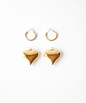 ハートフープピアス/ 023031