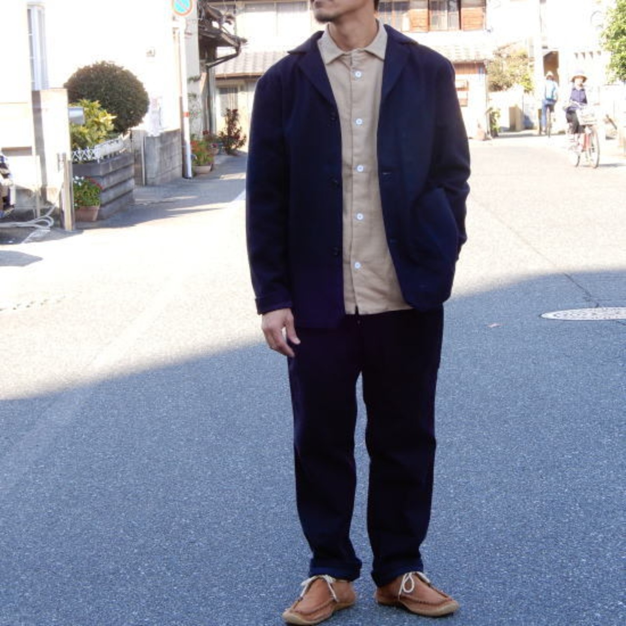 LOLO(ロロ)　起毛シャンブレー　ステッチ無しシャツ　キャメル　LS-351【送料無料】【SALE】