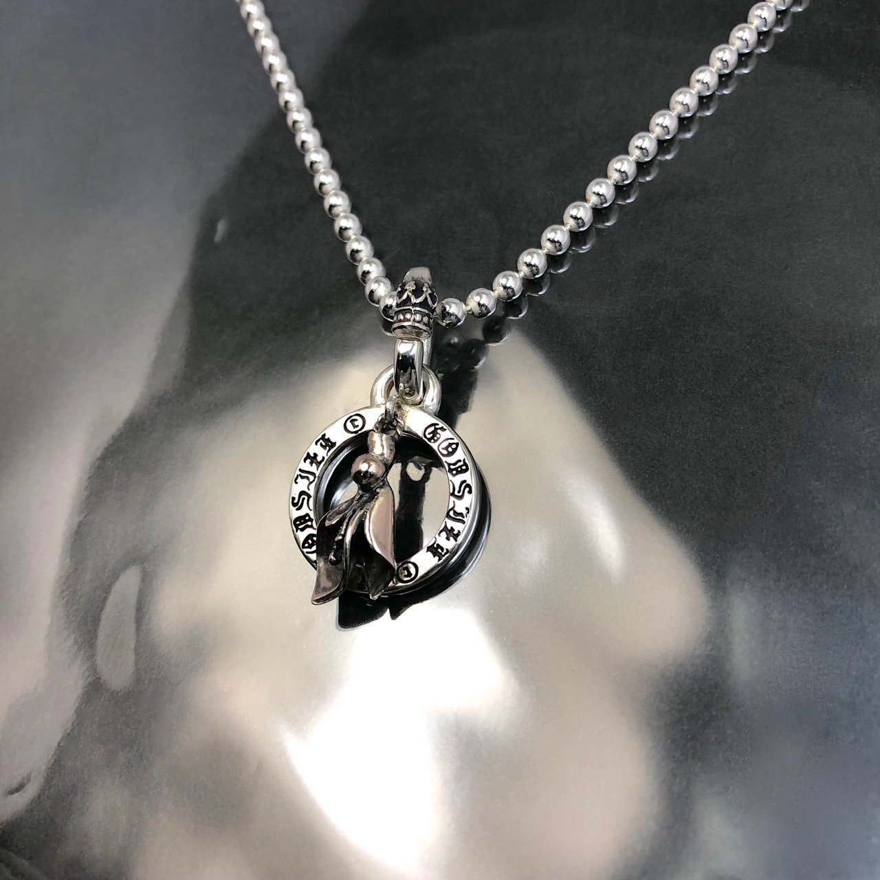 BUD pink silver BALL CHAIN NECKLACE - GODSIZE 20th Anniversary Model - / BUDピンクシルバー ボールチェーンネックレス - ゴッドサイズ20周年記念モデル -