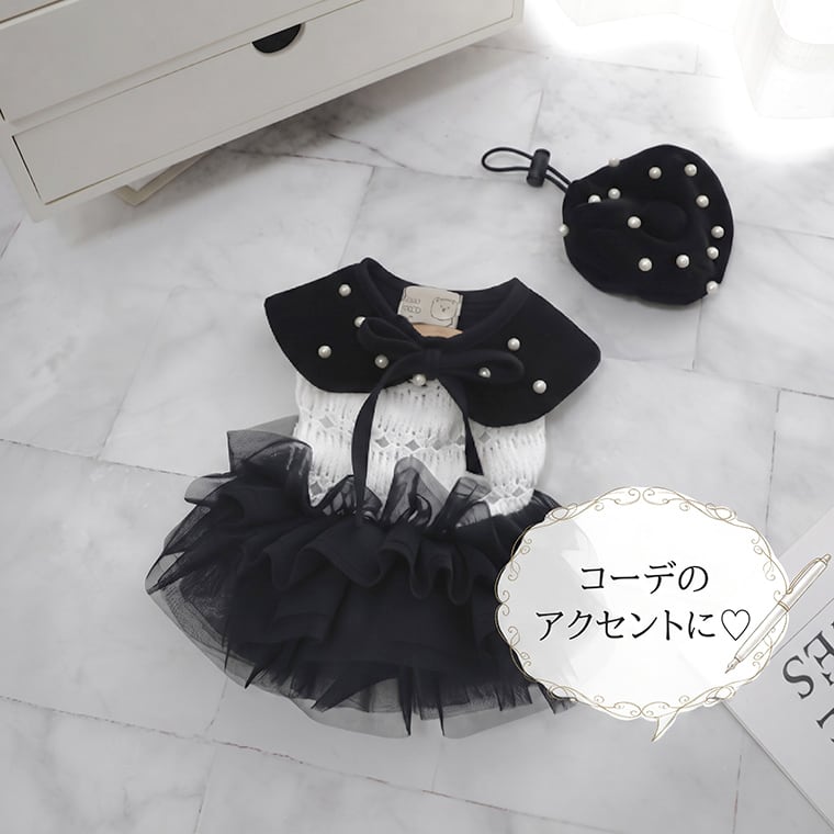 blanc beret & cape / 犬用 帽子 ベレー帽 ケープ ベロア 上品 冬アイテム バンダナ スカーフ アクセサリー ドッグウェア ペット用 cap 被り物 お揃い お出かけ 撮影会 韓国ワンコ服