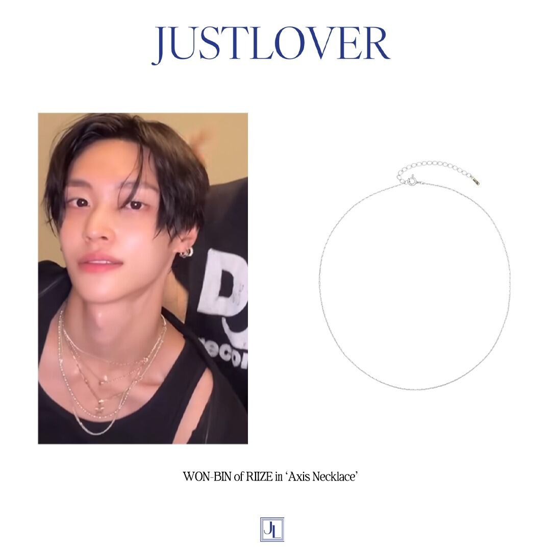 ☆RIIZE ウォンビン 着用！！【justlover】Axis Necklace - Silver925