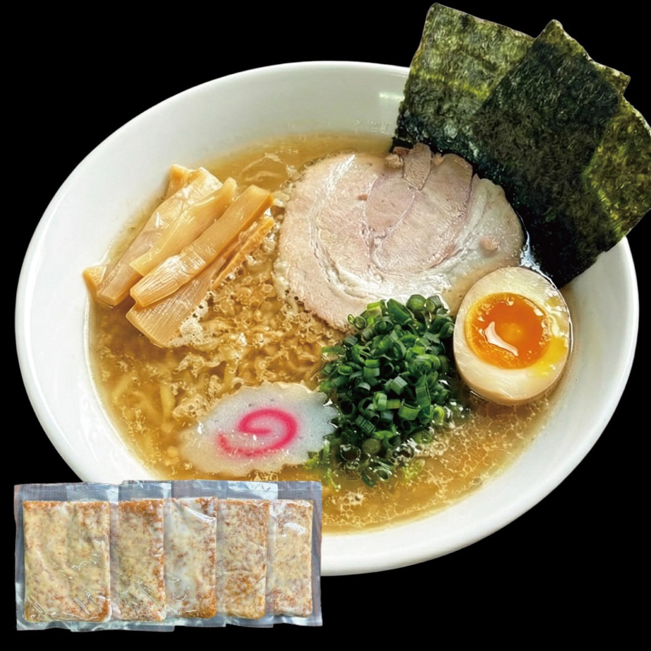 喜多方 背脂醤油ラーメンスープのみ5食セット こってり系 140g大容量
