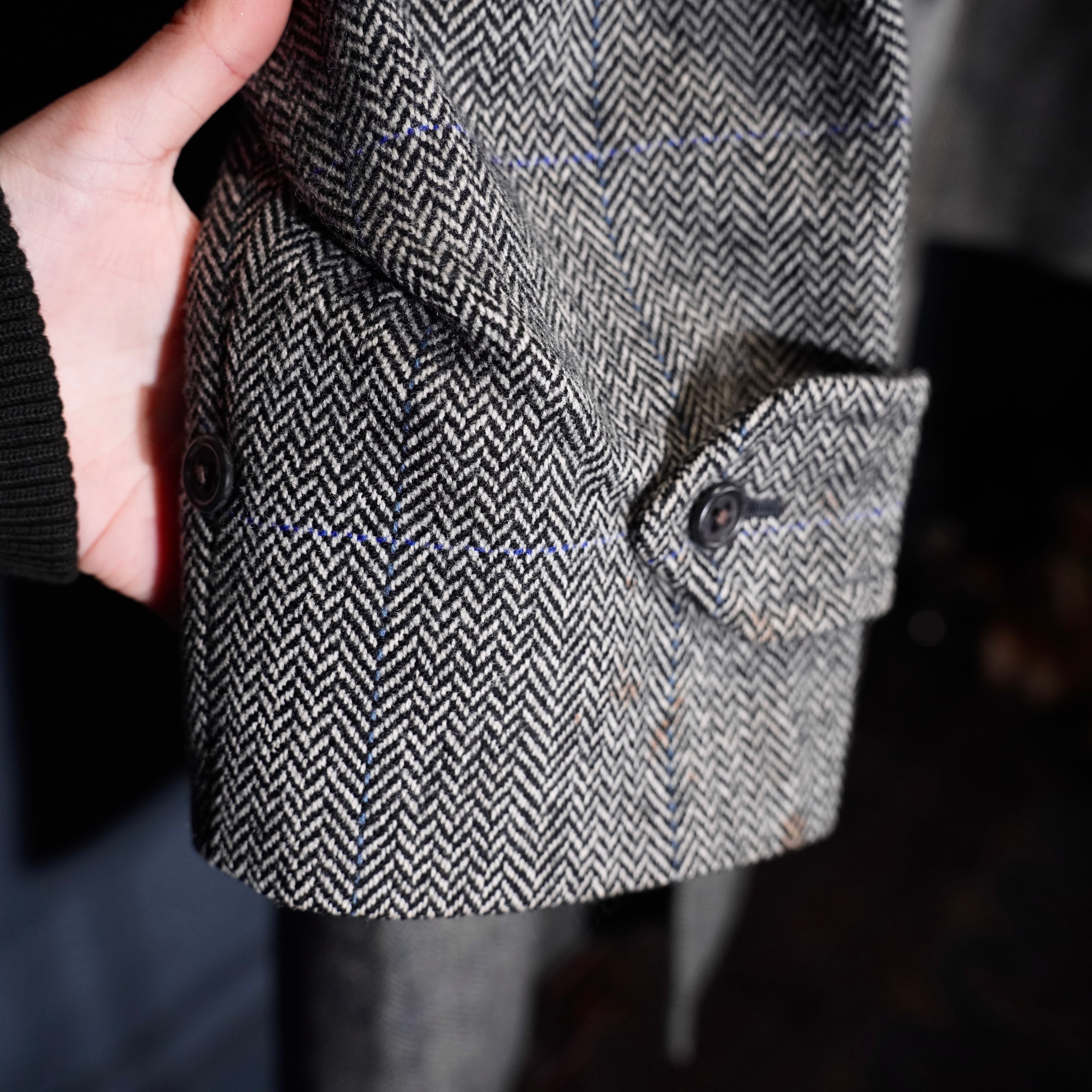 Burberrys CHECK PATTERNED TWEED WOOL BALMACAAN COAT/バーバリー