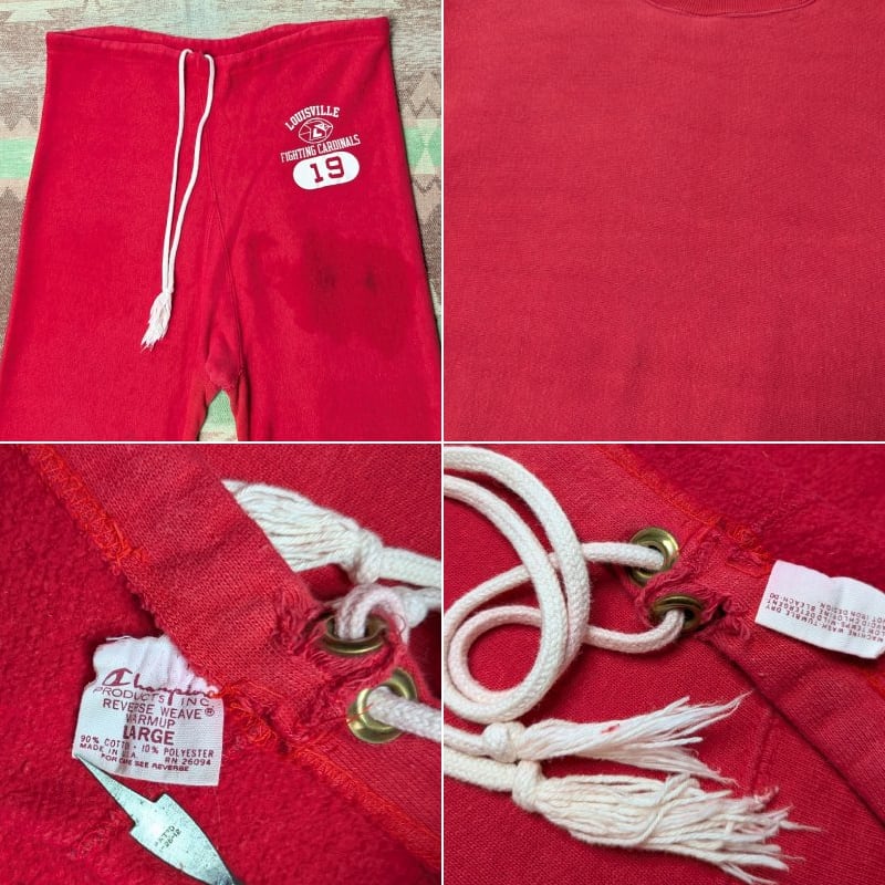 70s 単色タグ赤Champion Reverse Weave スウェット L