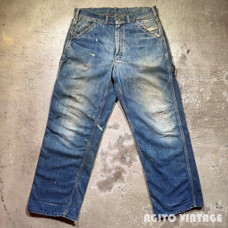 60's~ Lee 191Z リー デニムペインターパンツ 黒タグ 42TALON ペンキ