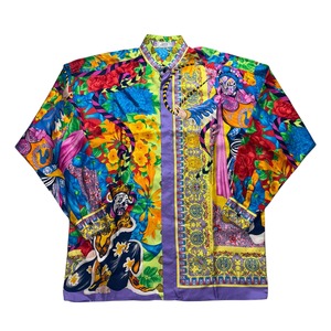 vintage GIANNI VERSACE silk shirt “Southeast Asia”
