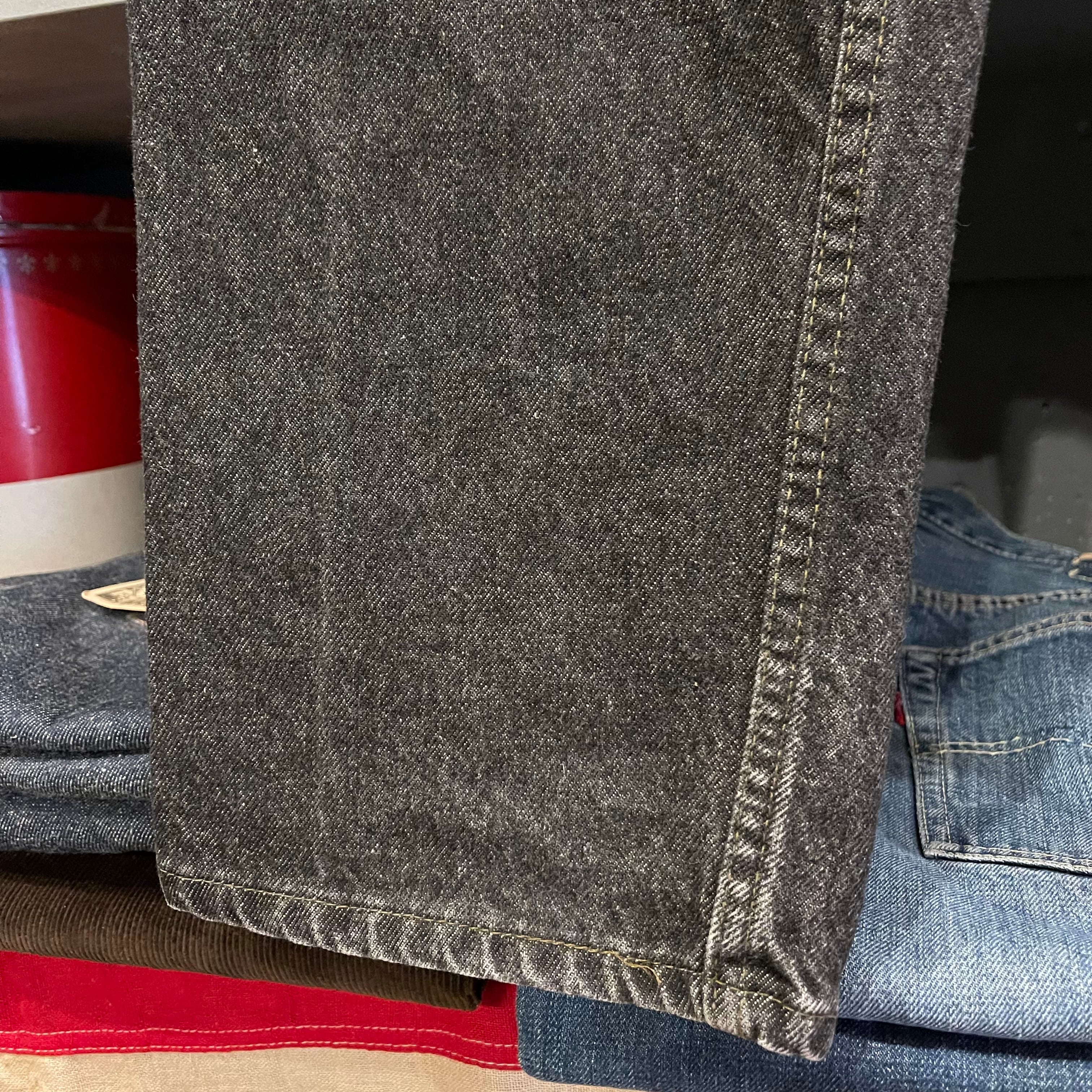 M*様 80's Levi's リーバイス 505 ブラックデニム W36先染 80s Levis 505 Black Denim Pants 先染め | VOSTOK