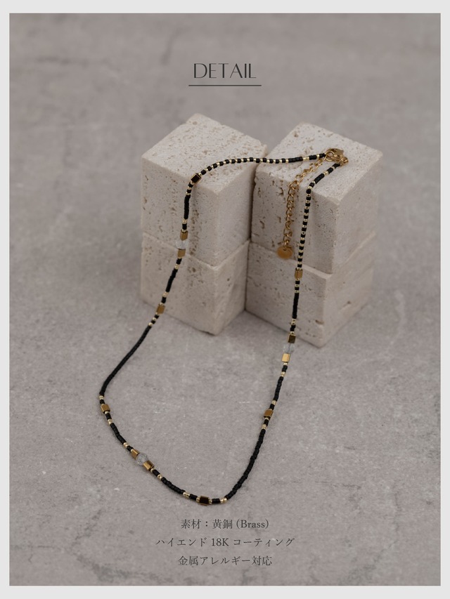 Necklace -Black×Gold-
