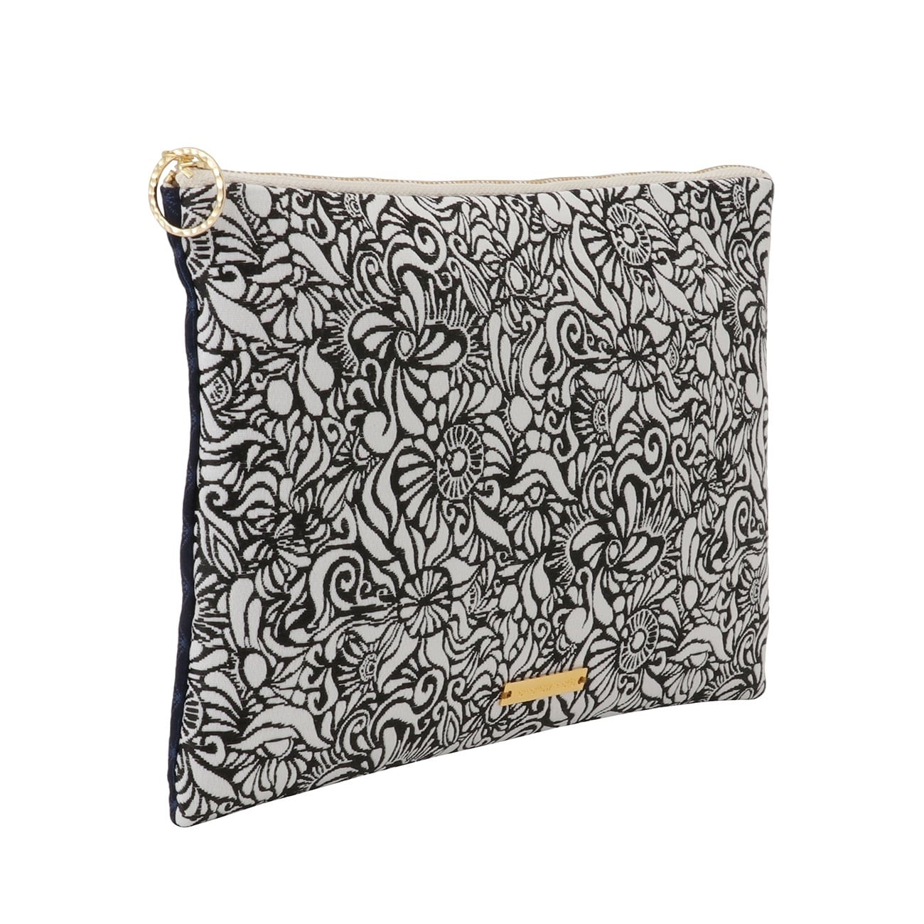 西陣織ミニクラッチバッグ HENNA FLOWER / NMC9 | Tomorrow Fabric