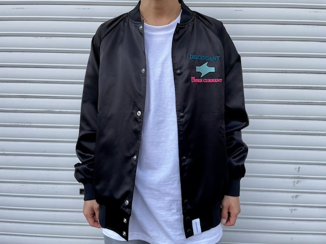 30％OFF DESCENDANT 20SS Echo Satin Jacket BLACK 2 110JK0449