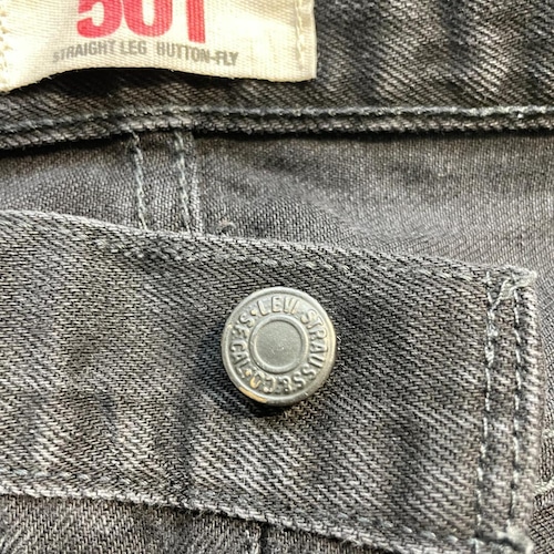 【W31 L32】 メキシコ製 levi's ブラックデニム リーバイス 501 詳細写真7