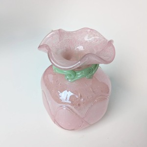 flower vase 【pink ribbon ﾋﾟﾝｸﾘﾎﾞﾝ】【Sサイズ】花瓶／フラワーベース