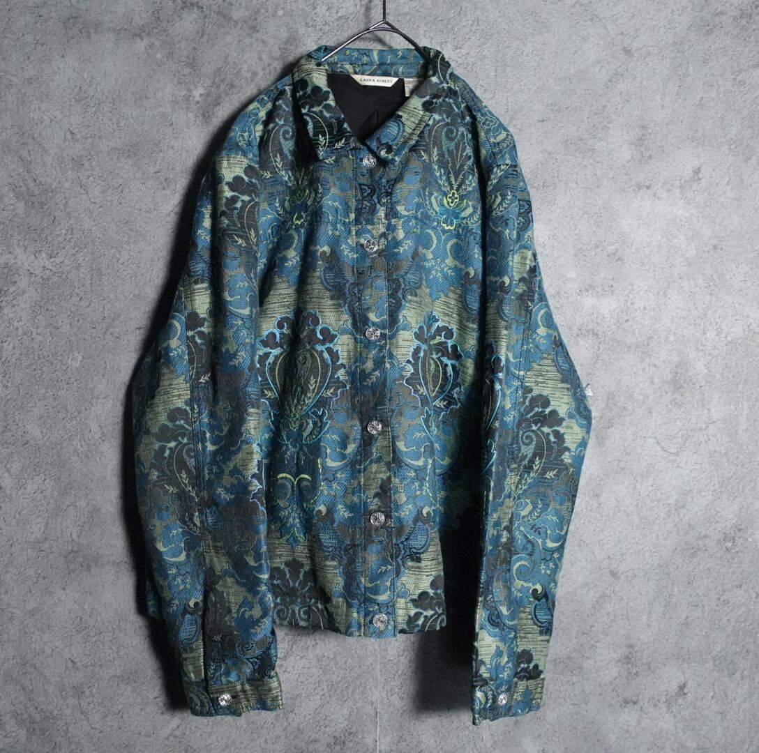 Damask pattern jacquard jacket
