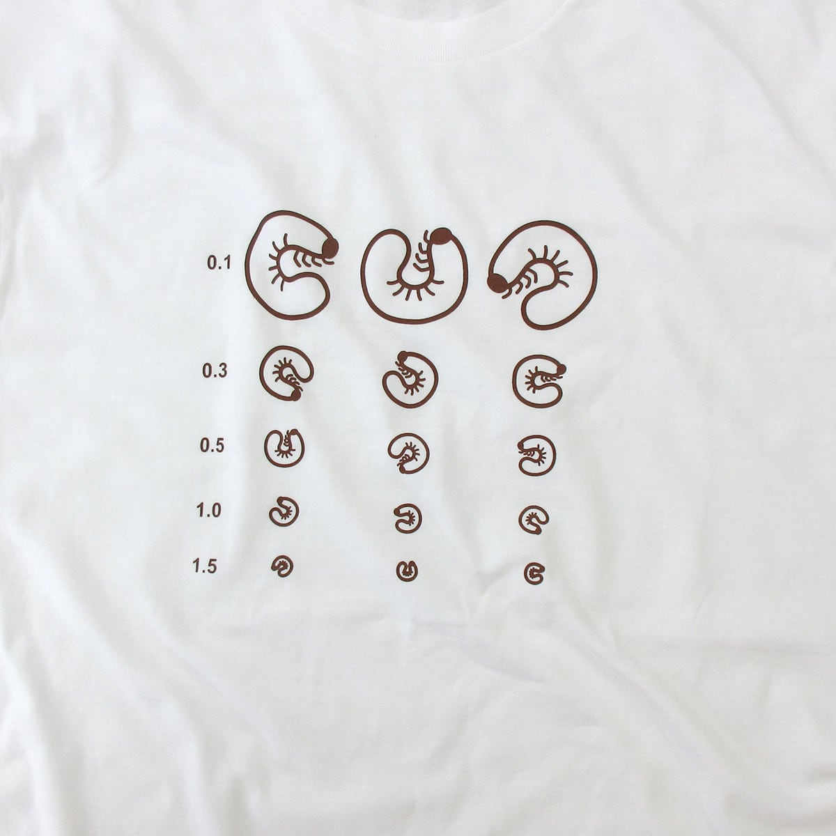 おもしろ 視力検査ができる Tシャツ os01 カブトムシ クワガタ 幼虫 おもしろ tシャツ 昆虫