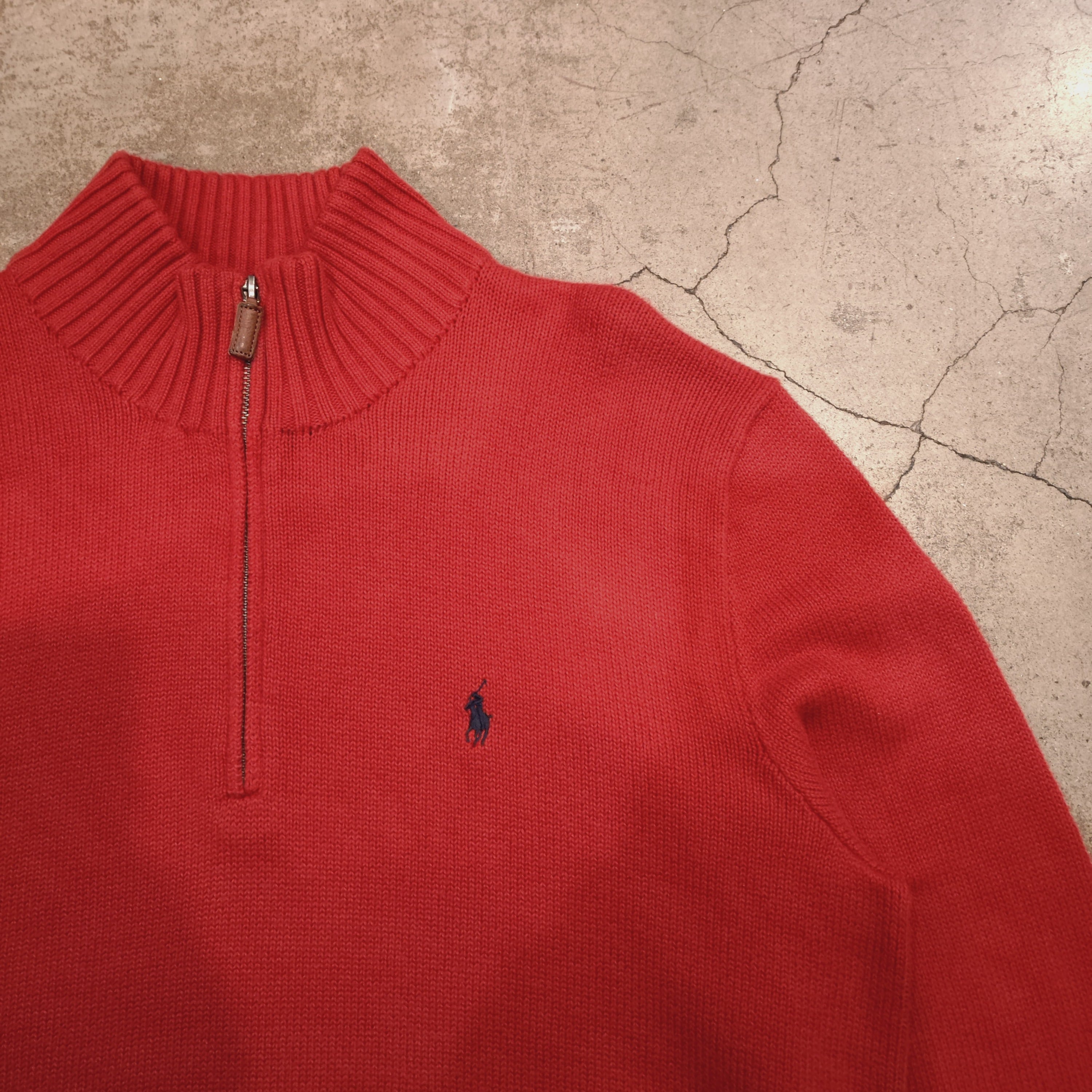 Polo Ralph Lauren half zip cotton knit | 仙台 古着屋 ShuShuBell