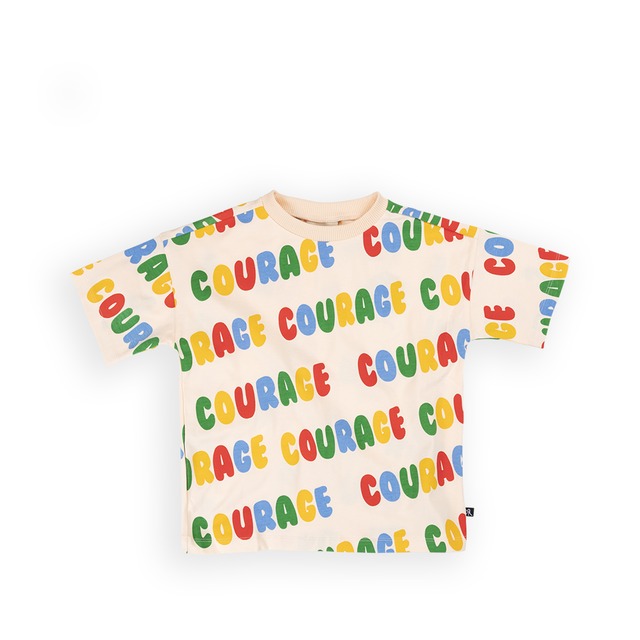 【CarlijnQ】T-shirt oversized con scritte Courage!-半袖Tシャツ -