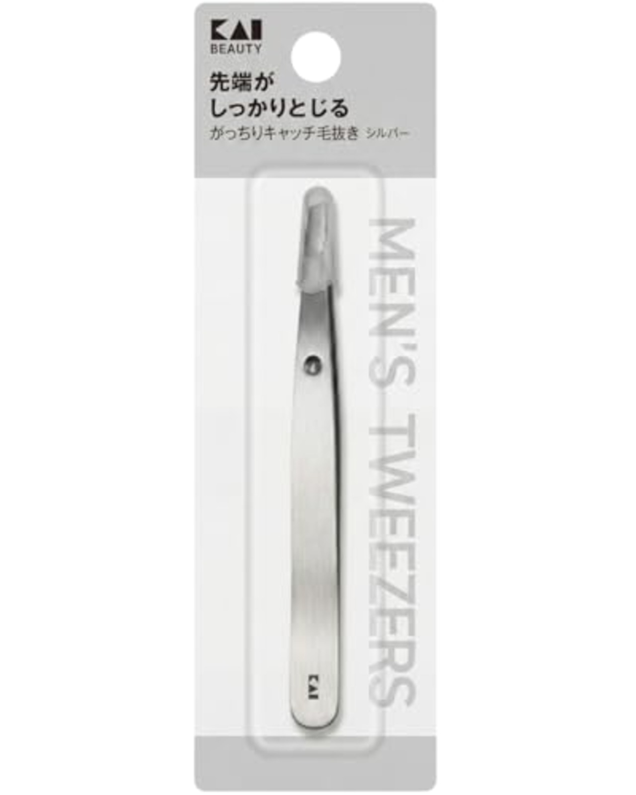貝印 KAI がっちりキャッチ 毛抜き 先斜 ピンセット用 キャップ付き マユ KQ1831