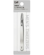 貝印 KAI がっちりキャッチ 毛抜き 先斜 ピンセット用 キャップ付き マユ KQ1831