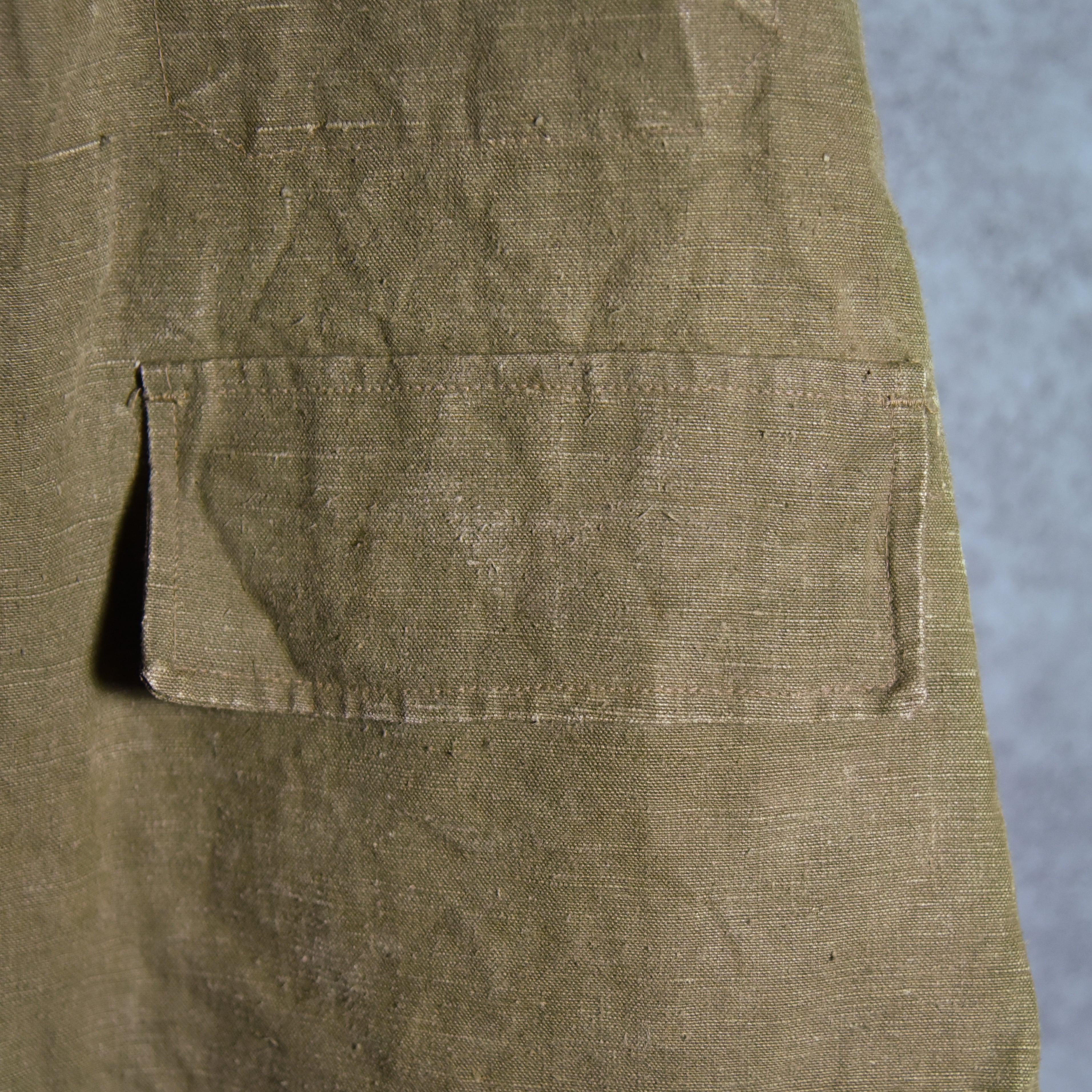 30-40s French Army Linen Motorcycle M35 Jacket フランス軍 リネン