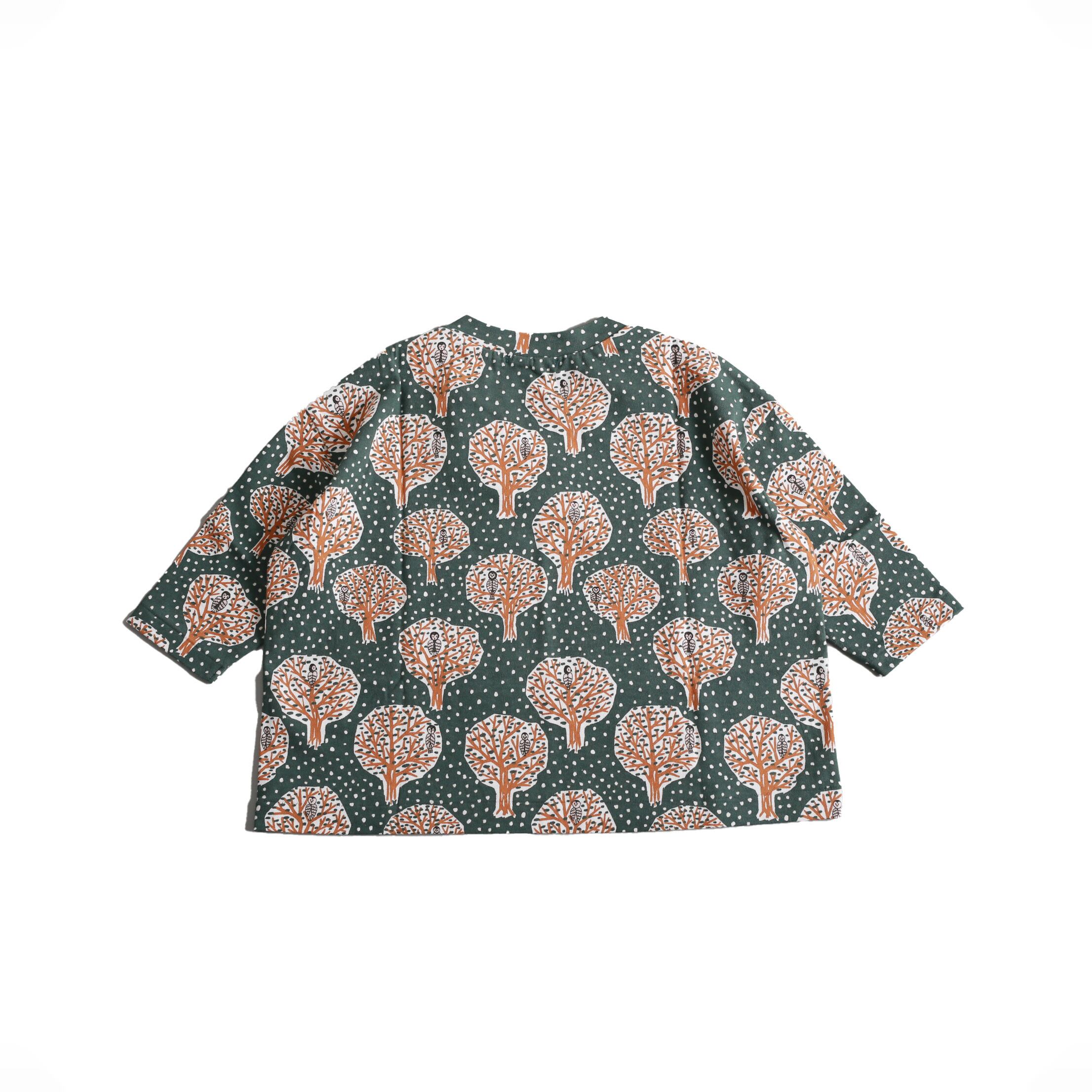 mina perhonen / pöllö カットソー / green / 80,90,100cm | crecer 