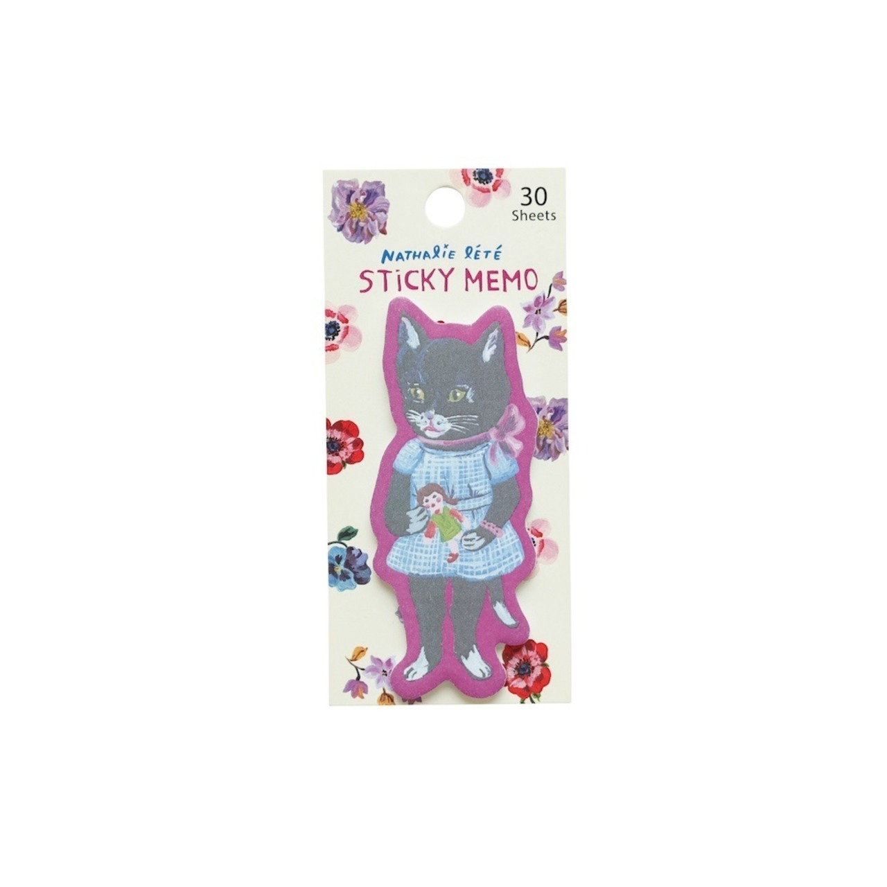 Nathalie Lete Mini Sticky memo Black cat 　ナタリーレテ付箋　黒猫