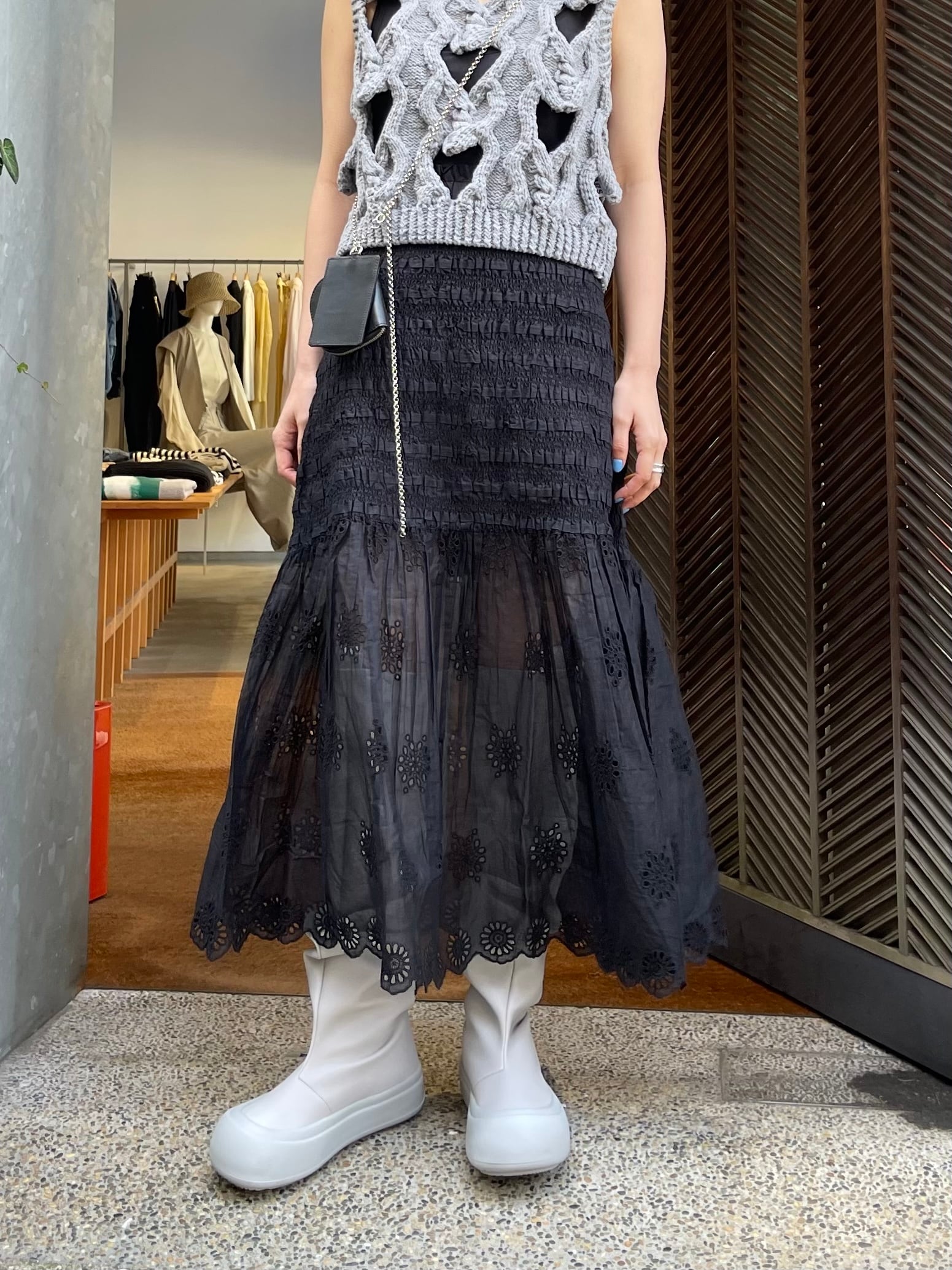 23SS】Sea New York / シーニューヨーク / BLAINE EYELET SMOCKED