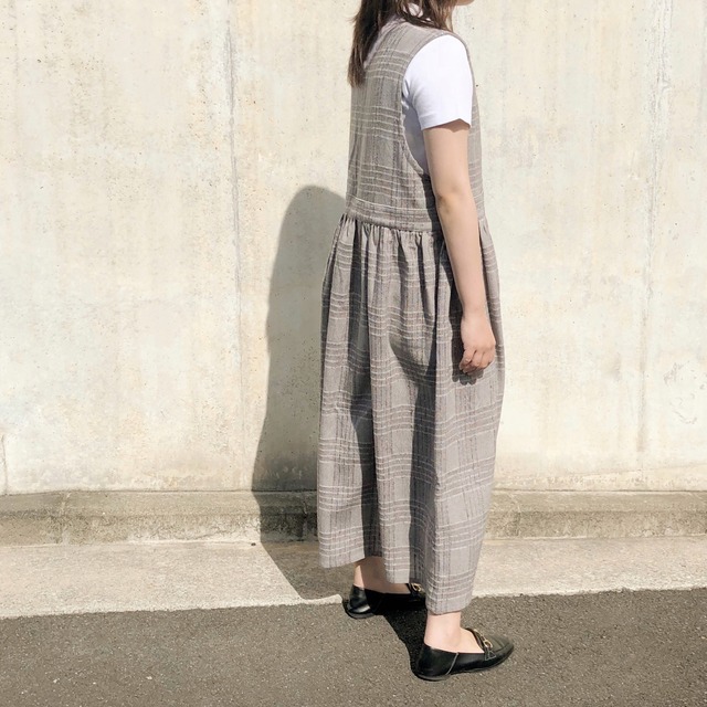 2Way クロス ジャンバースカート｜グレー｜画像2