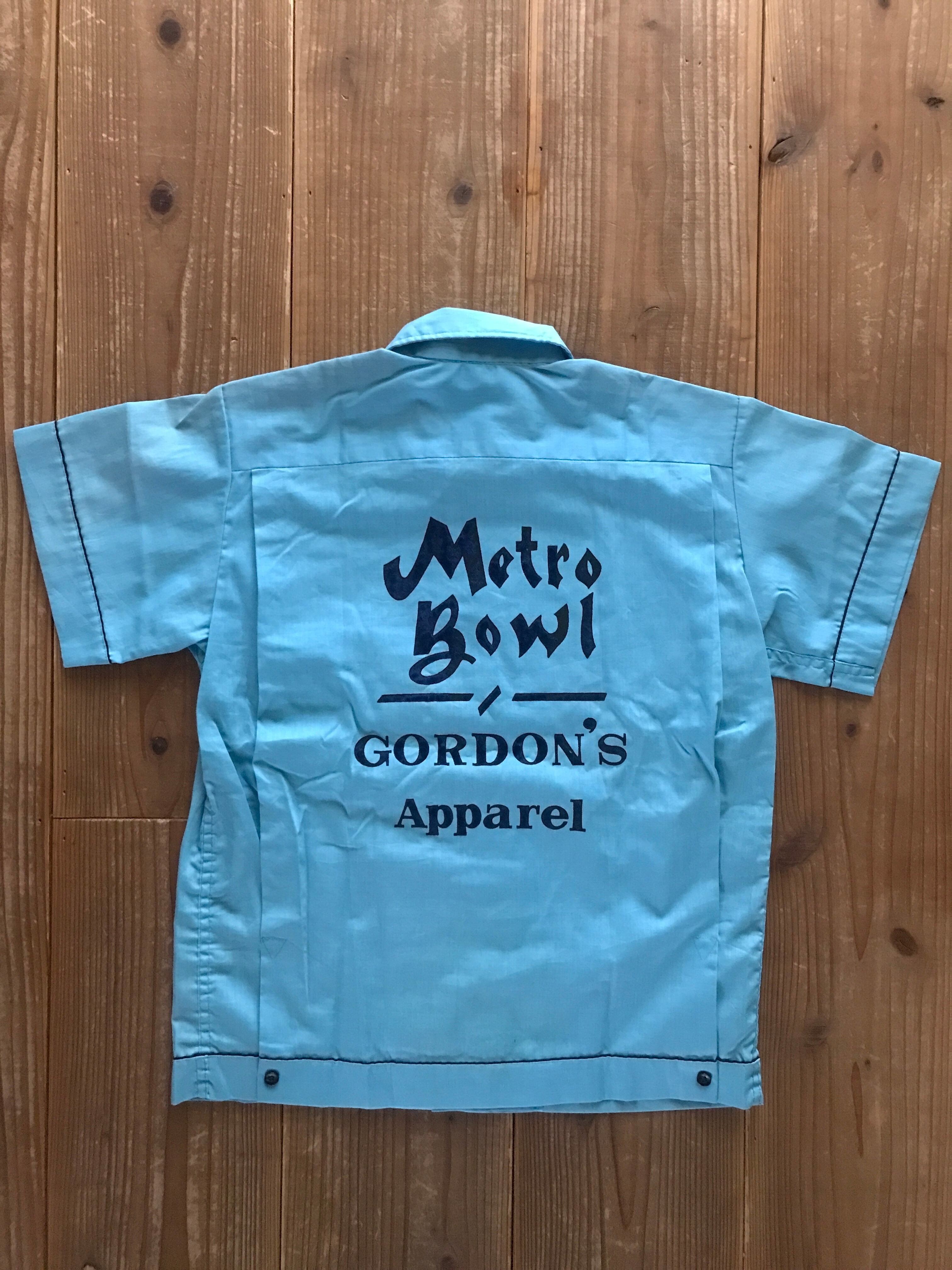 50-60's Hilton "Metro Bowl / GORDON'S Apparel" バックプリント ボーリングシャツ 黒タグ
