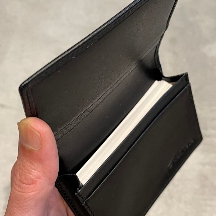 栃木レザー】本革通しマチ名刺入れ（50枚収納可能）〈Leather Business