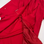 Vintage Thierry Mugler ティエリーミュグレー 立体ドレープワンピース 9AR/赤レッド レディース ヴィンテージ