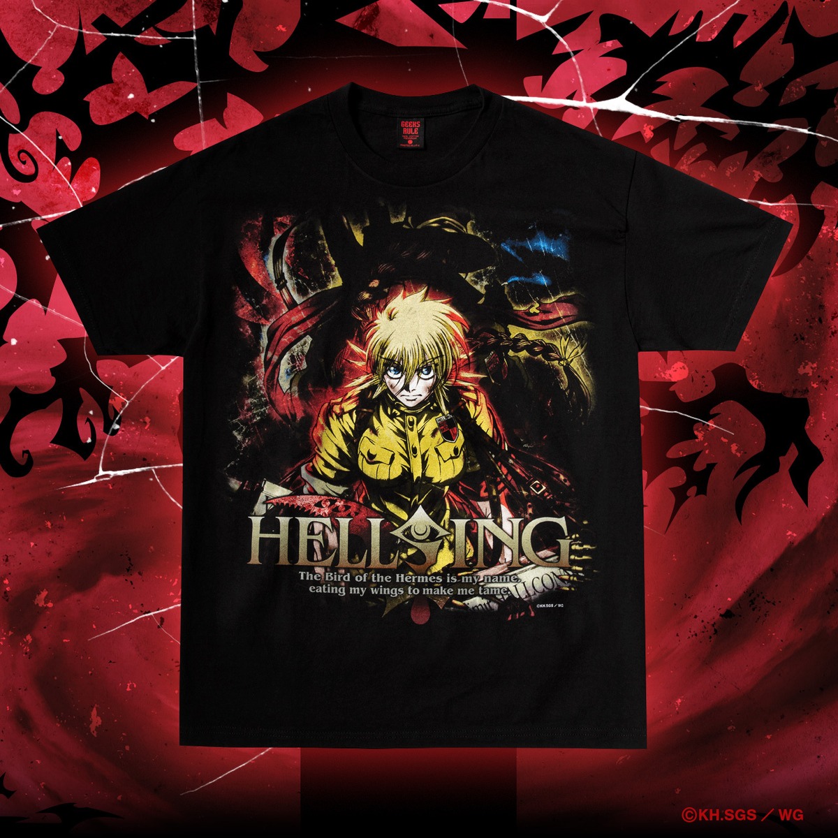 HELLSING OVA × GEEKS RULE 15 SILKSCREEN PRINTING T SHIRT “セラス 