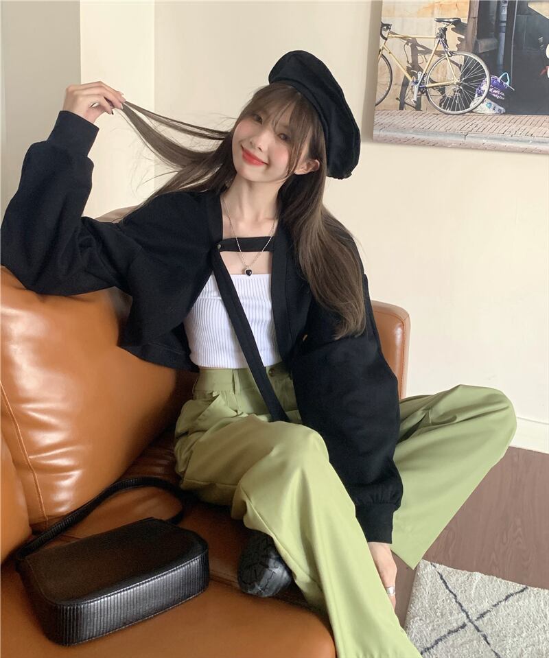 ルーズカジュアルパンツ オータム薄手ハイウェスト 秋物 モンロー72574883307