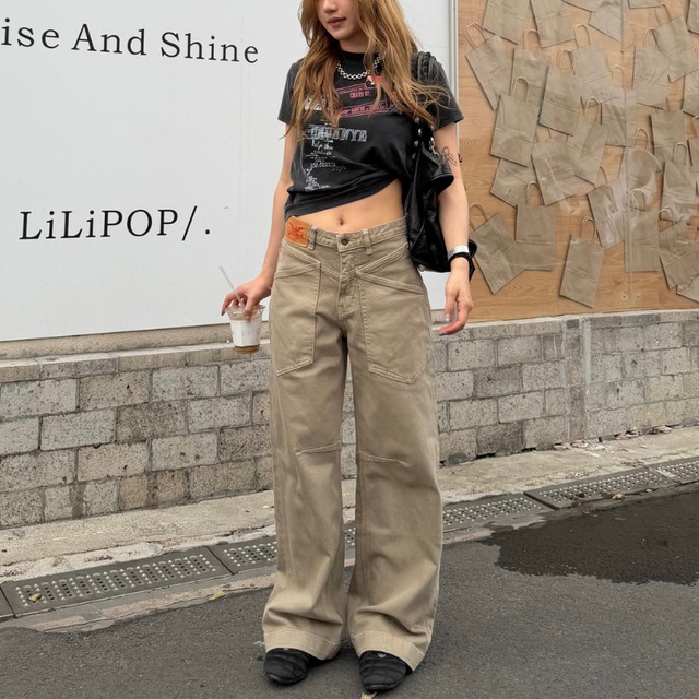 old-style beige pants　オールドライクベージュパンツ　J1930