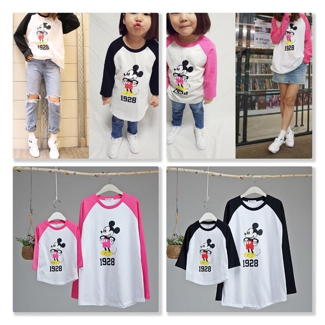 ラグランｔシャツ 韓国子供服 男の子t 女の子t 可愛いイラストtシャツ Milkyjiji