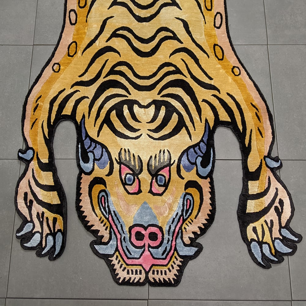 Tibetan Tiger Rug (Lサイズ シルク 050) チベタンタイガーラグ