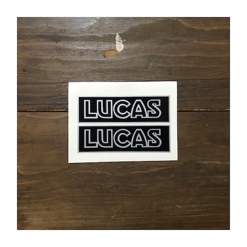 Lucas / Lucas Black & Silver Oblong Stickers #166