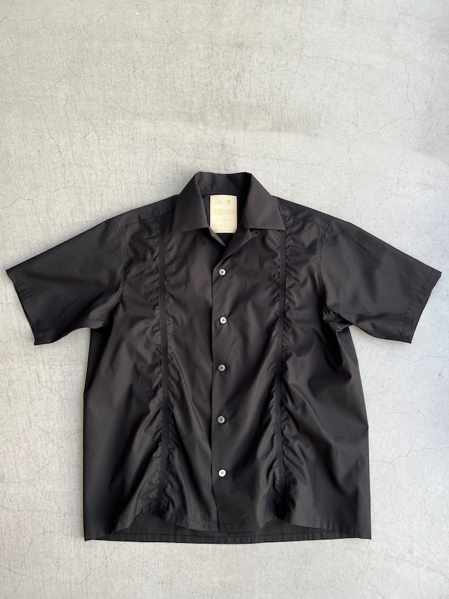 KIMURA 【キムラ】140双ブロード素材 20needles Cuba Shirt H/S  Black