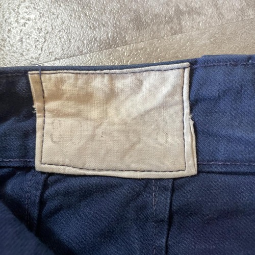 50-60s フランス軍 フレンチワーク コットン ブルー パンツ W31 詳細写真2