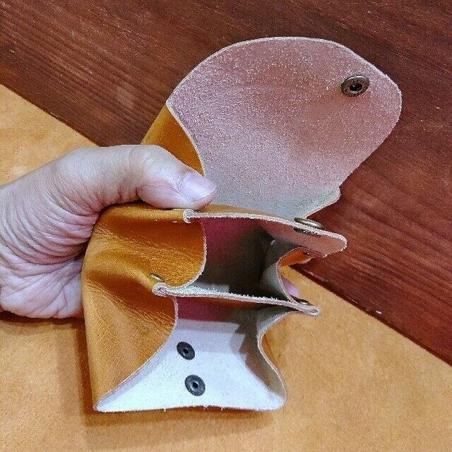 切れてる型紙】アコーディオンポーチ | and leather【初心者～中級者の