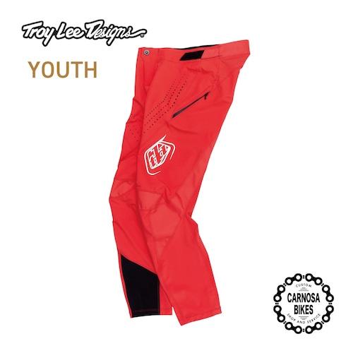 【Troy Lee Designs】SPRINT PANTS YOUTH [スプリントパンツ ユース] Mono Fiery Red キッズ用 2025