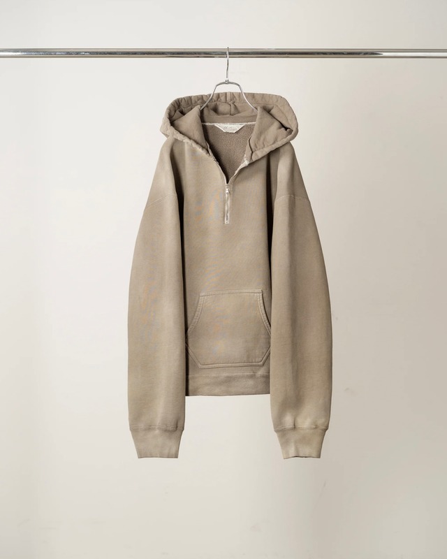ANCELLM / FLEECE-LINED SWEAT HOODIE (P.BEIGE)