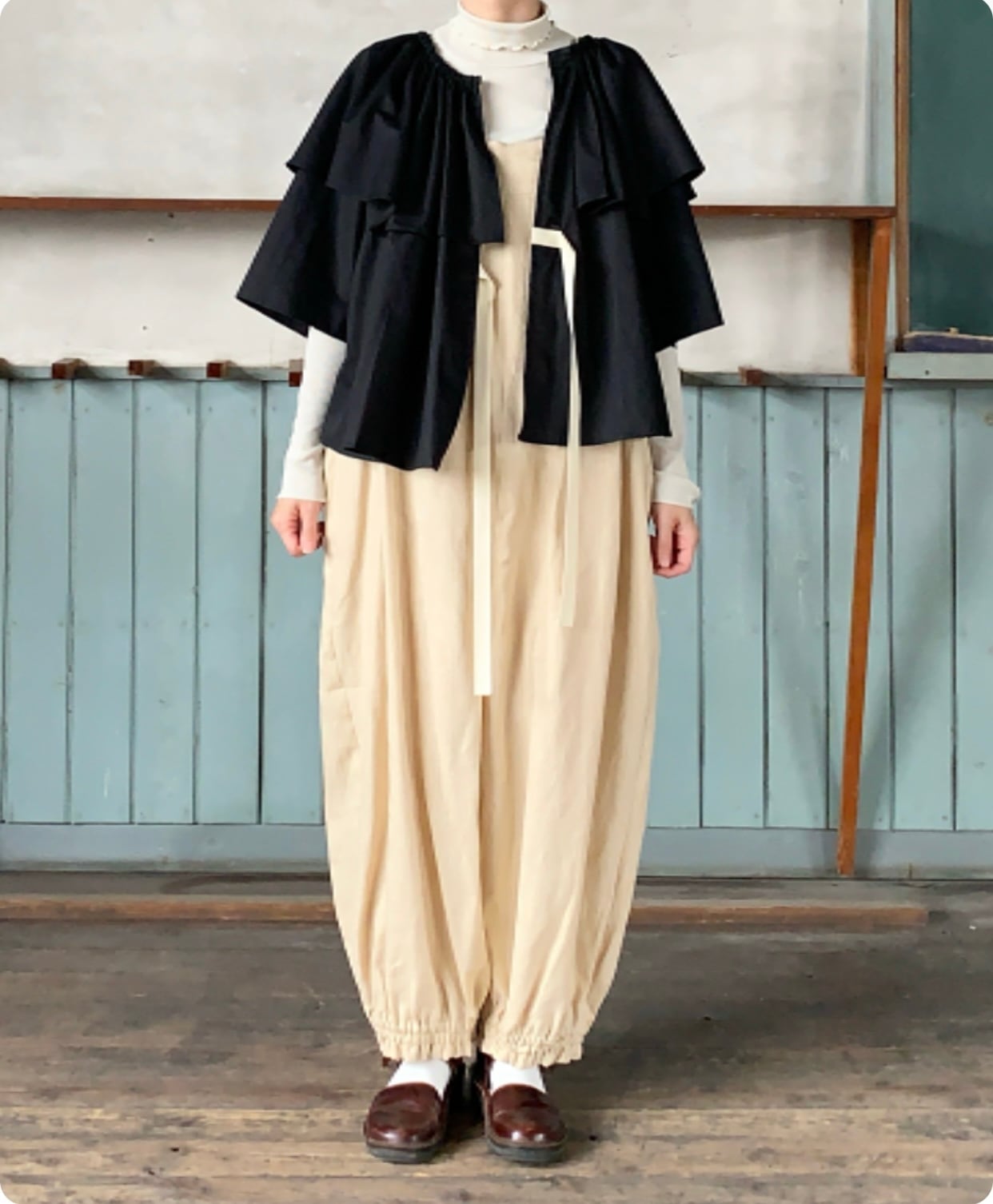 kosatofuku 作家様リネンフリルショルダーのサロペットコクーン